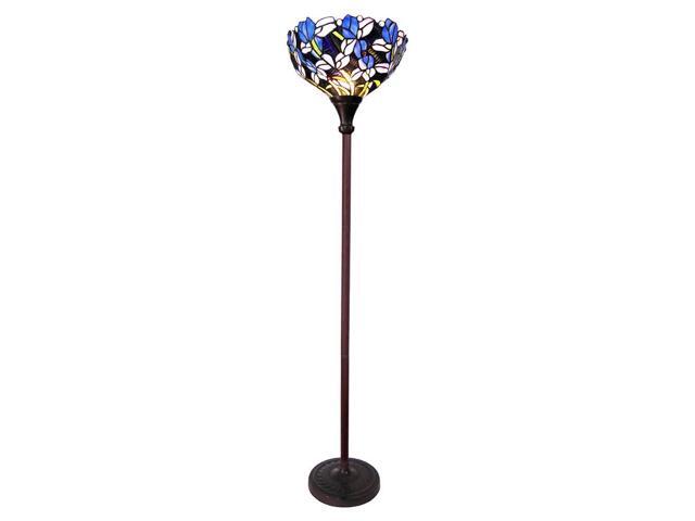 1-Light Iris Torchiere Floor Lamp