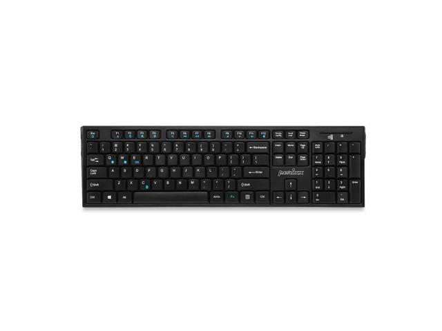 Perixx PERIBOARD-810 Wireless Bluetooth Standard Keyboard for Windows iOS Android System Full-Size Layout Black