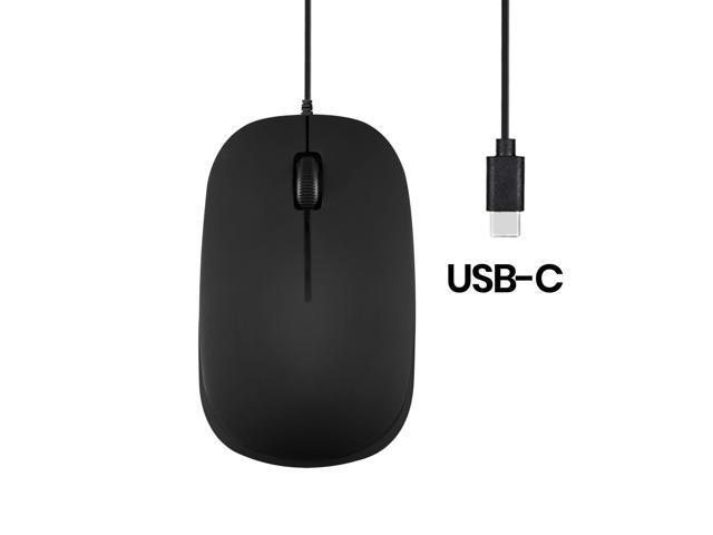 Perixx PERIMICE-201C USB Type C Wired Optical Mouse with 3-Button Scroll Wheel 800 DPI Black