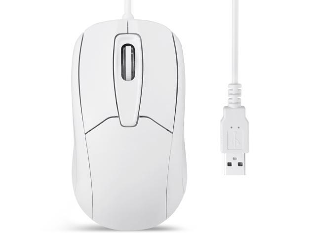 Perixx PERIMICE-209U Wired USB Mouse with Scroll Wheel for Left or Right-hand Use for Computers and Laptops Black