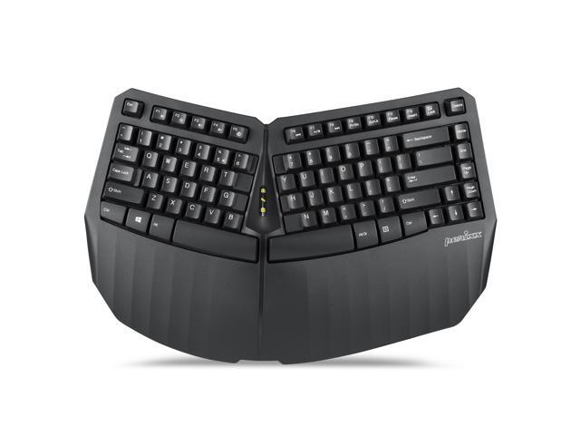 Perixx PERIBOARD-613B Mini Wireless Ergonomic Split Keyboard with Dual 24G and Bluetooth Mode - Compatible with Windows 10 and Mac OS X System