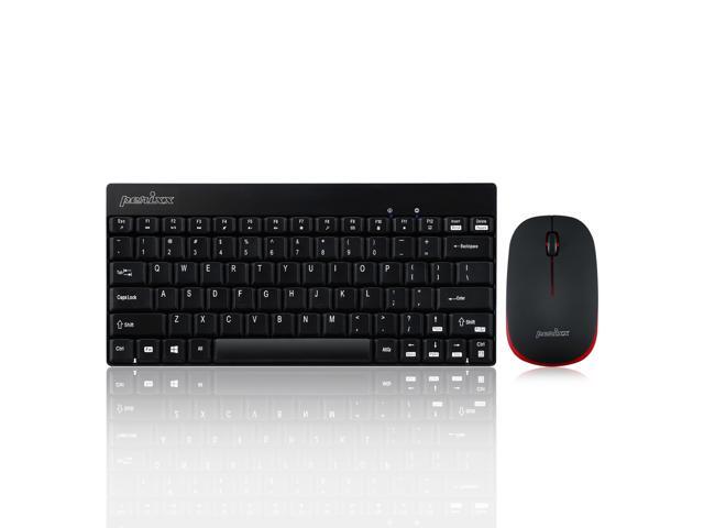 Perixx PERIDUO-712 Wireless Mini Keyboard and Mouse Set Portable Compact Size 13 Multimedia Hot Keys Keyboard and 1000 DPI Optical Mouse Combo