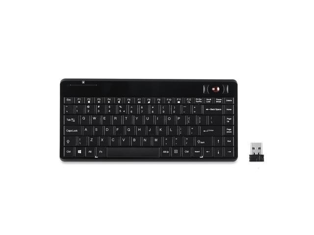 Perixx PERIBOARD-706PLUS Wireless Mini Keyboard with Trackball - Nano Receiver - On/Off Switch - 2xAAA Brand Batteries Included - US English Layout