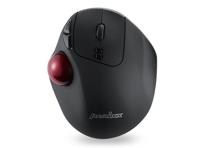 Perixx PERIMICE-717 Wireless 24 GHz Ergonomic Trackball Mouse 7 Button Rollerball Mouse 5 Programmable Buttons 2 DPI Level