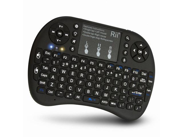 Rii i8+ Mini Bluetooth Keyboard with Touchpad & QWERTY Keyboard Backlit Portable Wireless Keyboard for Smartphones
