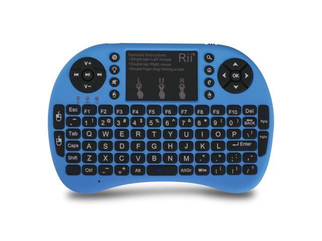 Rii i8+ Mini Bluetooth Keyboard with Touchpad & QWERTY Keyboard Backlit Portable Wireless Keyboard for Smartphones