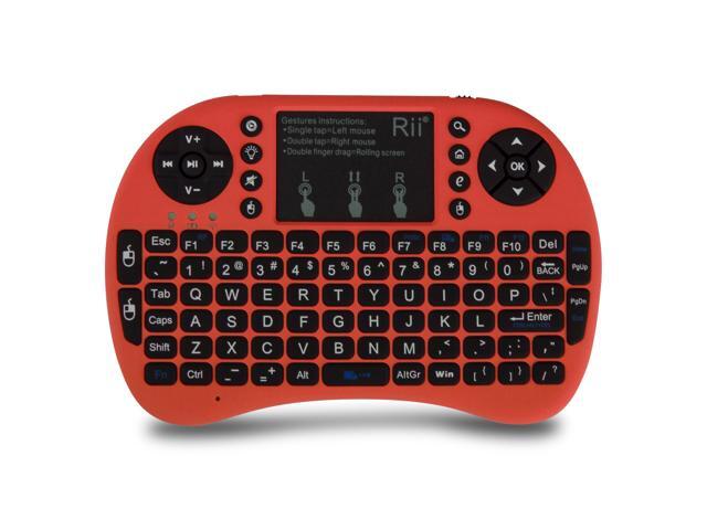 Rii i8+ Mini Bluetooth Keyboard with Touchpad & QWERTY Keyboard Backlit Portable Wireless Keyboard for Smartphones