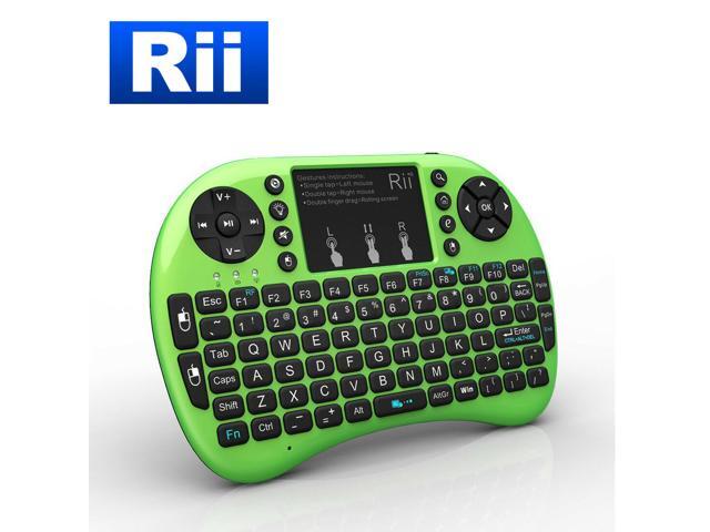 Rii i8+ Mini Wireless Keyboard for PS4 Xbox 360 Kodi Raspberry PI Android TV Box (Green)