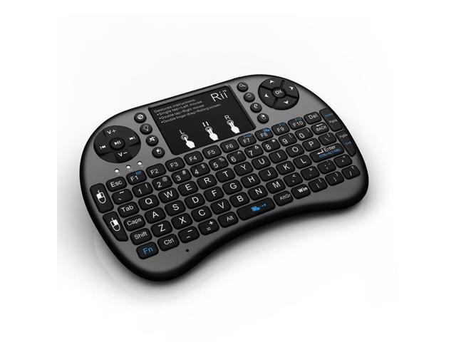 Rii i8+ Wireless Mini Keyboard Mouse backlite Touchpad for PC Smart TV (Black)