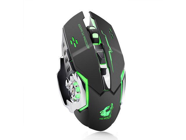 X8 Wireless Rechargeable Game Mouse Silent Illuminated Mechanical 1800Dpi 24G USB Mouse 7 Color