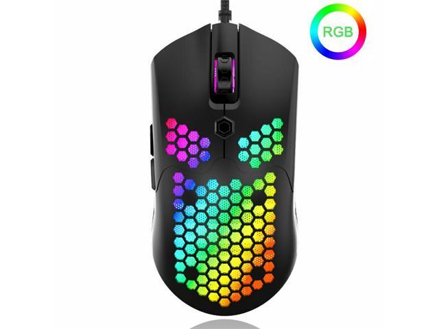 Lightweight Gaming Mouse 12000 DPI RBG Backlit 7 Buttons Wired High Performance Gaming Mouse (65G)