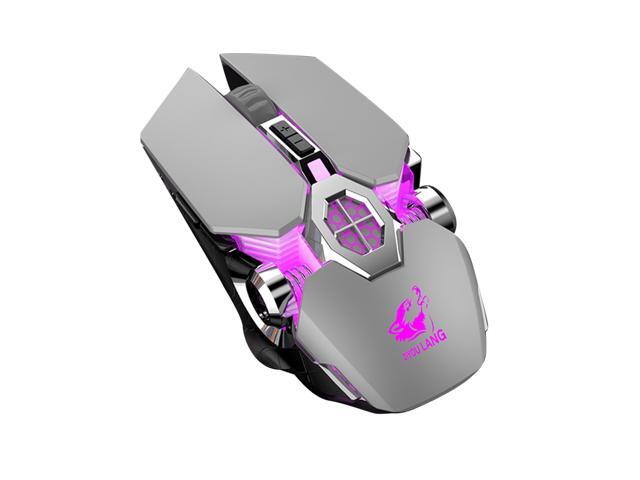 Wireless Gaming Mouse Rechargeable 6 Color Backlight Mute Mice 24G Bluetooth 50 2400DPI USB Optional Mouse for Windows Computer PC
