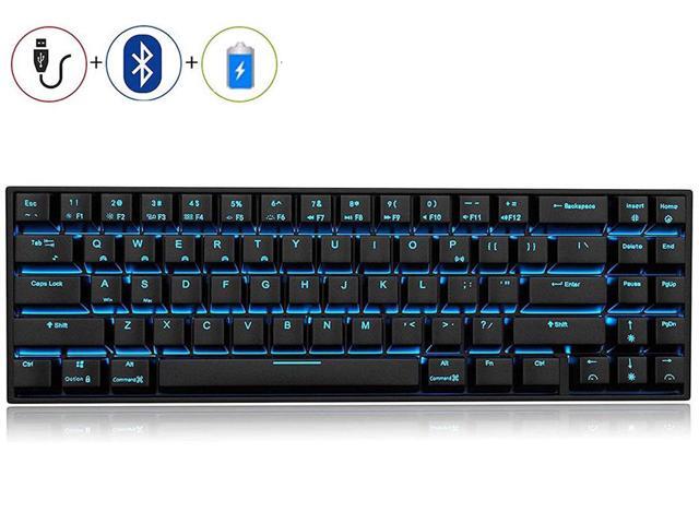RK71 71 Keys Mechanical Gaming Keyboard Wired/Wireless Bluetooth Portable 70% LED Backlit Gaming/Office Keyboard with Stand-Alone Arrow Keys for