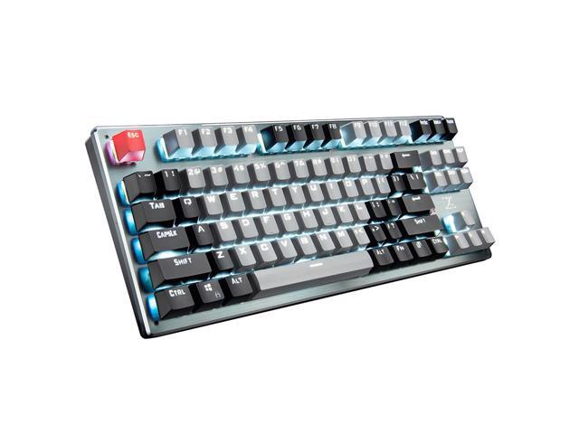 Bluetooth Mechanical Gaming Keyboard with LED Backlit 87 Anti-Ghosting Key Wired/Wireless USB Receiver Rechargeable Keyboard for PC Mac Gamer
