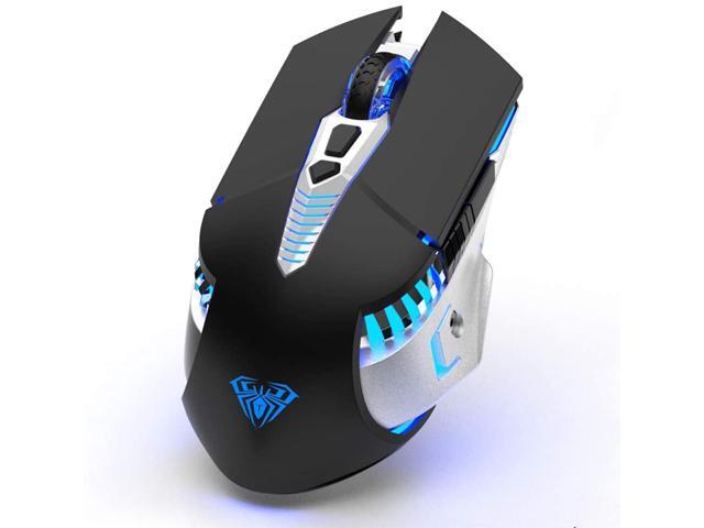Bluetooth Wireless Gaming Mouse with 3 Modes (BT50 BT30 and 24G) USB Rechargeable Optical Mouse for Laptop PC Desktop