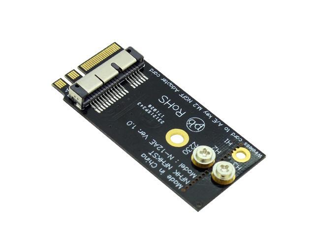 BCM94360CS2 BCM943224PCIEBT2 12+6 Pin Bluetooth Wifi Wireless Card Module to NGFF M2 Key A / E Adapter for Mac OS