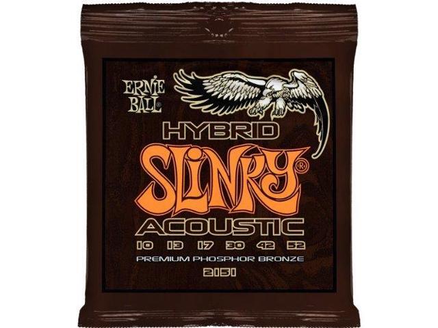 Ernie Ball 2151 Earthwood Acoustic Phosphor Bronze Guitar Strings Rock and Blues 10-52