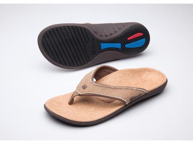 Spenco Yumi Men's Orthotic Flip Flops Straw / Java / Cork