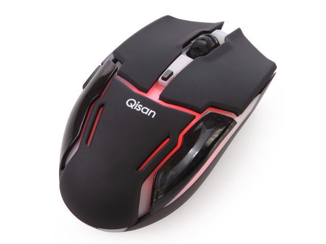 Qisan CrotalusII 1600DPI Wireless Gaming Mouse - Black