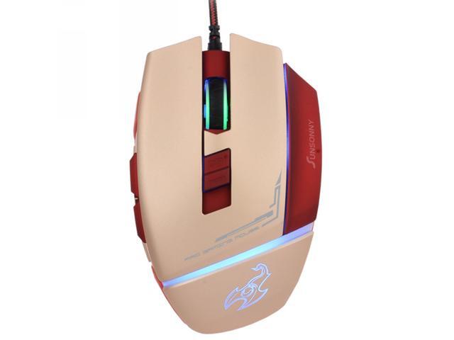 Sunsonny 007 1600DPI 5 Button USB Wired Gaming Mouse (Red)