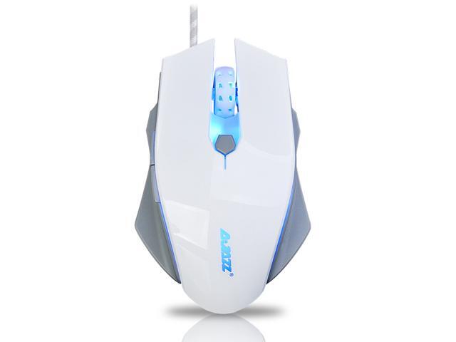 Ajazz Aj10 6 Button 600~1000~1600 DPI LED RGB Blacklight USB Wired Gaming Mouse(White)