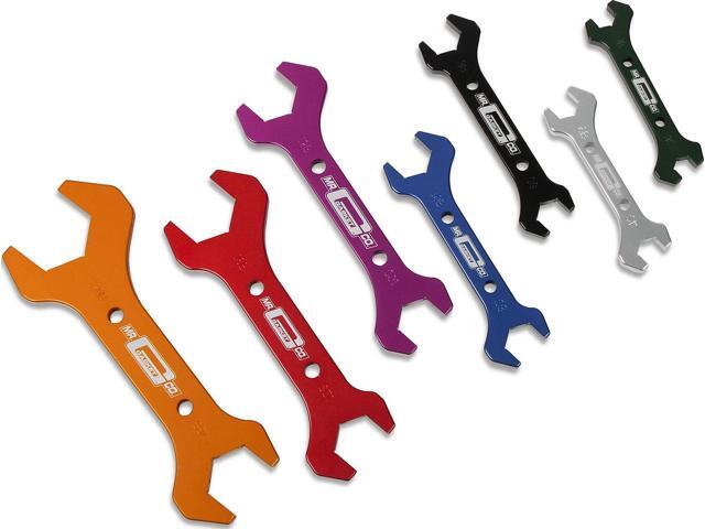 Mr Gasket 33200G 7 Piece Anodized Aluminum AN Wrench Set