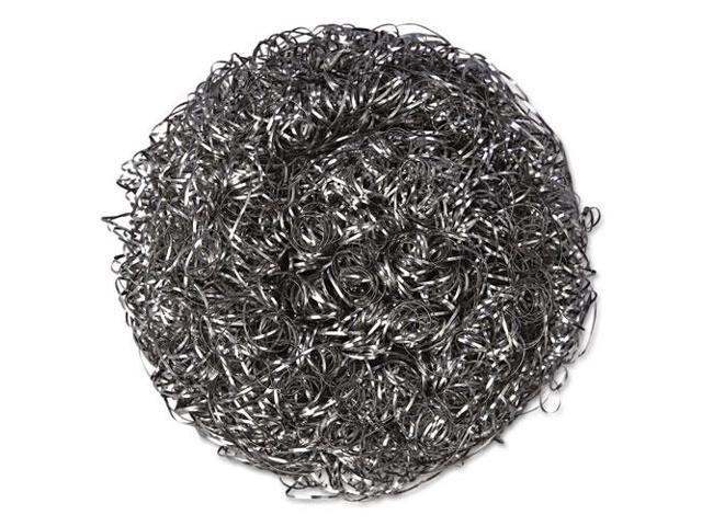 Armaly Brands - 6375650 - Stainless Steel Scrubber Large 4 x 1 1/2 Steel Gray 6/Pack 12 Packs/Carton