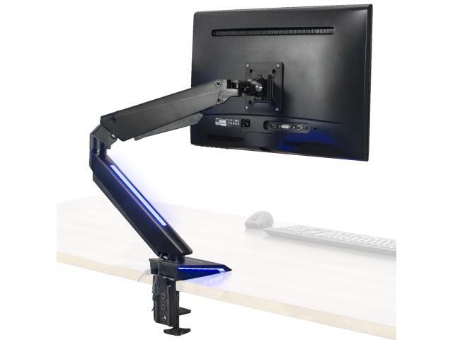 VIVO Single Monitor Gaming Mount Desk Stand w/ LED Lights for Screens up to 32'