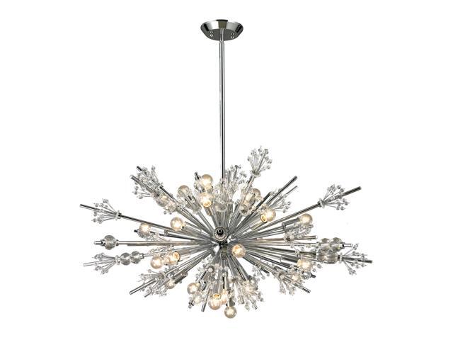 Elk Lighting Starburst Collection 24 Light Chandelier In Polished Chrome - 11752/24