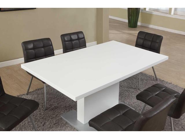 Monarch Specialties High Glossy White Dining Table I 1090