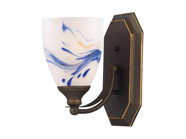 Elk Lighting Vanity 1 Light Vanity in Aged Bronze and Mountain Glass - 570-1B-MT