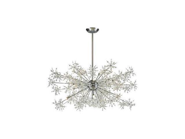 Elk Lighting Snowburst 20 Light Chandelier In Polished Chrome