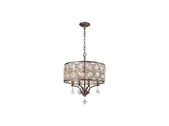 Elk Lighting Evolve 4 Light Chandelier In Weathered Zinc