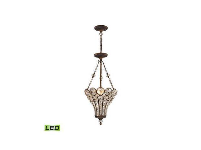 Elk Lighting Christina 3 Light LED Chandelier In Mocha
