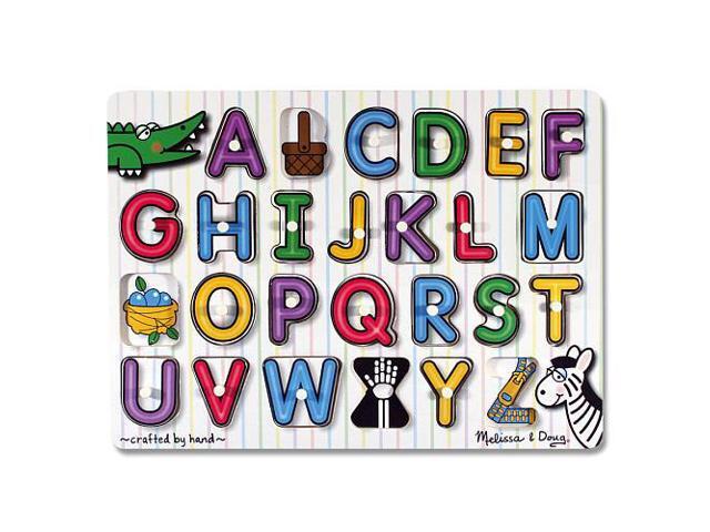 Melissa & Doug Classic Peg Puzzle - See Inside Alphabet