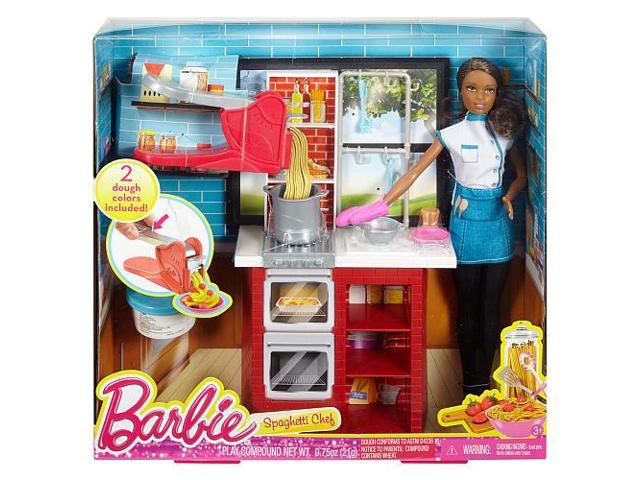 Barbie Spaghetti Chef African-American Doll & Playset