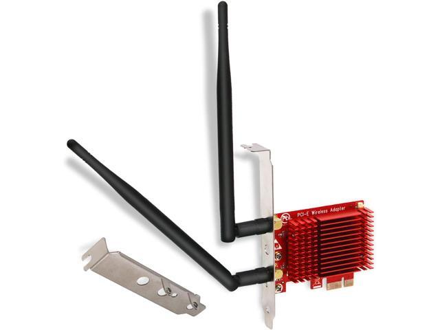 FebSmart Wireless AC Dual Band 1200Mbps (24GHz 300Mbps or 5GHz 867Mbps) PCI Express (PCIe) Wi-Fi Bluetooth Adapter for Windows