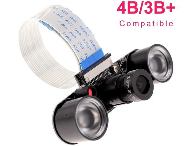 Yahboom Camera Module for Raspberry Pi 3 Webcam Camera 5MP 1080p OV5647 Video Webcam Supports Night Vision Compatible with Raspberry Pi 2