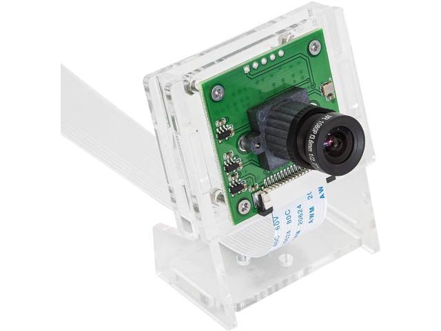 Arducam for Raspberry Pi Camera Module with Case Adjustable and Interchangeable Lens M12 Board Focus and Angle Enhancement for Raspberry Pi 4/3/3