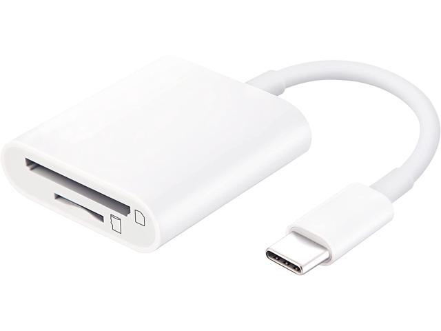 SD Card Reader 2in1 USB C to Micro SD TF Memory Card Reader Adapter Thunderbolt 3 Compatible with Galaxy S20 iMac MacBook Pro/MacBook Air/iPad