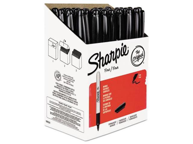 Sharpie 37001 Black Ultra-Fine Point Permanent Marker - 12/Pack