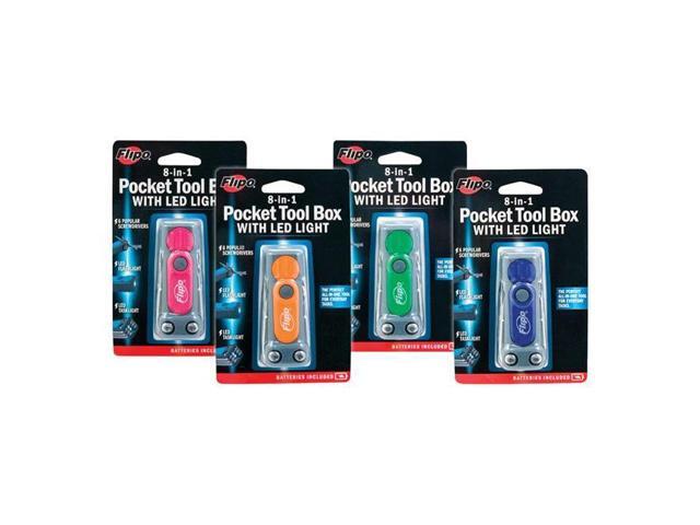 Flipo 9008922 8-In-1 Plastic Pocket Tool with Light