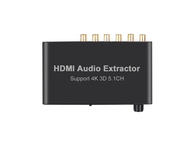 4K HDMI to RCA AC3 / DST to 51 Coaxial Audio Decoder Amplifier Analog Converter Support 51 Channel for PS4 DVD Player