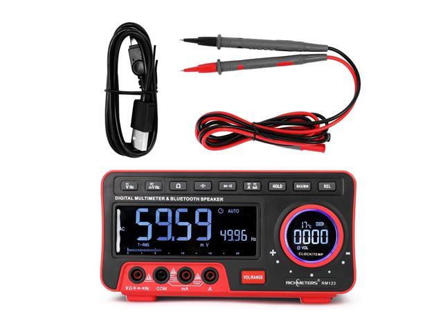 RICHMETERS RM123 Multifunctional Digital Display Multimeter 19999 High Accuracy Counts Automatic Range BT Audio Multimeter AC/DC Voltage Current
