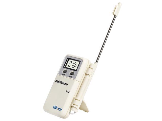 Elitech WT-2 Instant Read Food Thermometer LCD Display ?/ ? Switchable Data Lock Function Temperature Alarm Digital Meat Thermometers with Flexible
