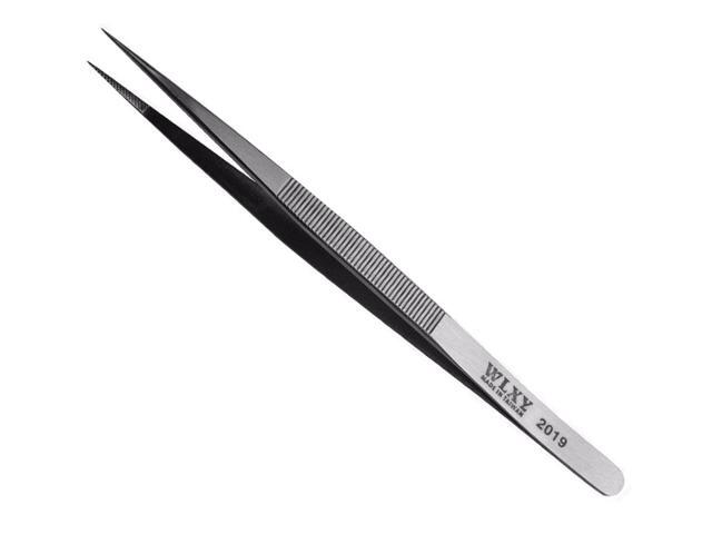 WLXY 2019A Lengthened thickened and hard stainless steel Straight Fine Head Tweezers