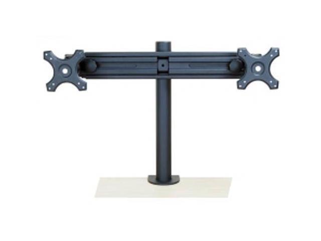 MonMount Dual Monitor Stand Straight-Arm Clamp-Style Holds up to 30' Screens Black