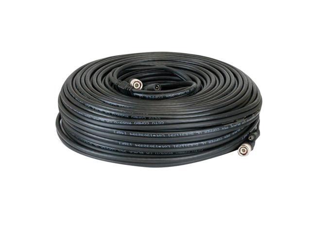 GW 150 Feet RG59 Video Power Combo Siamese Premade Coaxial Cable for HD CCTV Security Camera System 95% Coverage Shield Free 1 Year Warranty