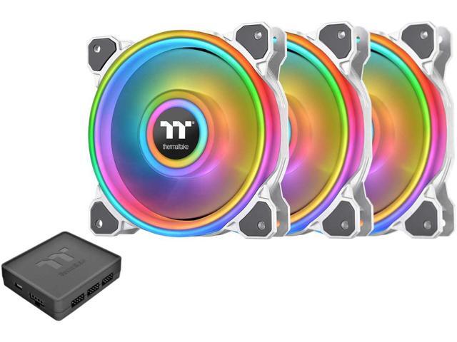 Thermaltake Riing Quad 140mm 168 Million RGB Color (Alexa Razer Chroma) Software Enabled 4 Light Rings 54 Addressable LED 9 Blades Hydraulic
