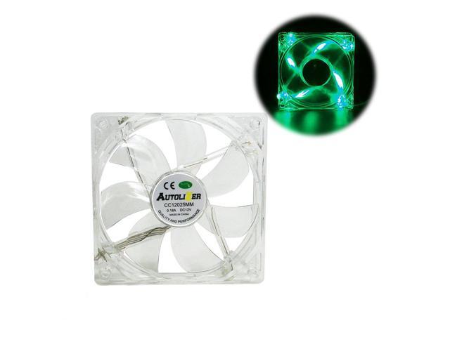 Autolizer Sleeve Bearing 120mm Silent Cooling Fan for Computer PC Cases CPU Coolers and Radiators - High Airflow Quite and Transparent Clear